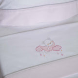 Ensemble de draps pour berceau Moon Bear 386 bco/rose
