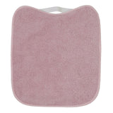 Pack of 3 terry cloth bibs for daycare in pale pink with elastic Washable, terry cloth exterior and waterproof backing Dimensions: 33x29cm