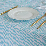Turquoise eco stain-resistant tablecloth
