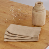 Serviettes en coton beige pack 4 unités