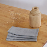 Serviettes en coton gris, lot de 4 unités