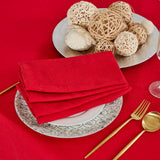 Serviettes en coton rouge pack 4 unités