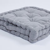 Coussin de sol en coton gris