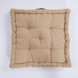 Coussin de sol en coton beige