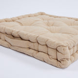 Coussin de sol en coton beige