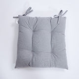 Housse de chaise en coton gris uni