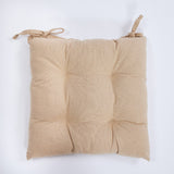 Housse de chaise en coton beige uni