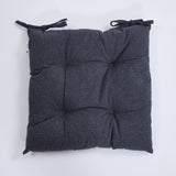 Housse de chaise unie en coton anthracite