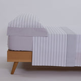 Berta gray cotton sheet set