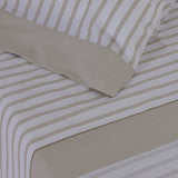 Berta beige cotton sheet set