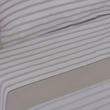 Berta beige cotton sheet set