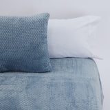 Coral fleece plaid Oslo ice blue