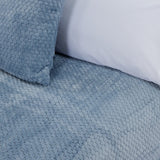 Coral fleece plaid Oslo ice blue