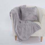 Coral fleece cushion cover Oslo gray