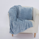Coral fleece pillowcase Oslo ice blue