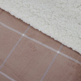 Couverture carrée en sherpa beige