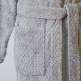 Men's gray coral fleece robe Oslo