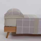 Ona beige cotton sheet set