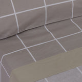 Ona beige cotton sheet set