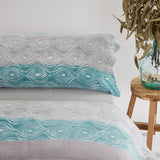 Ursula gray satin sheets