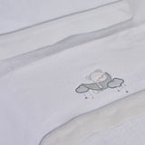 Parure de draps pour berceau corail 386 bco/gris
