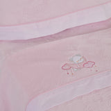Parure de draps pour berceau corail 386 rose