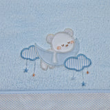 Parure de draps pour berceau corail 386 bleu