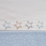 Ensemble de draps pour berceau 431 blanc/bleu