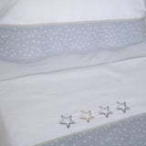 Ensemble de draps pour berceau 431 blanc/gris