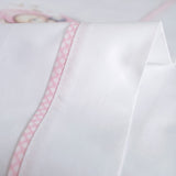 Parure de draps pour berceau 450 blanc/rose