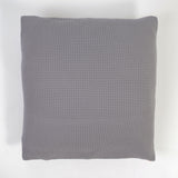 Housse de coussin nid d'abeille en coton gris 214///