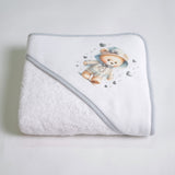 Cape de bain rain bear 449 blanc/gris