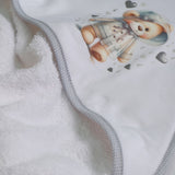 Cape de bain rain bear 449 blanc/gris