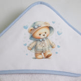 Cape de bain Rain Bear 449 blanc/bleu