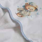 Cape de bain Rain Bear 449 blanc/bleu