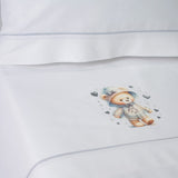 Ensemble de draps pour lit de bébé 449 blanc/gris