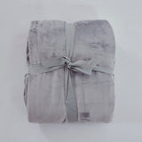 Gray alpine coral fleece blanket