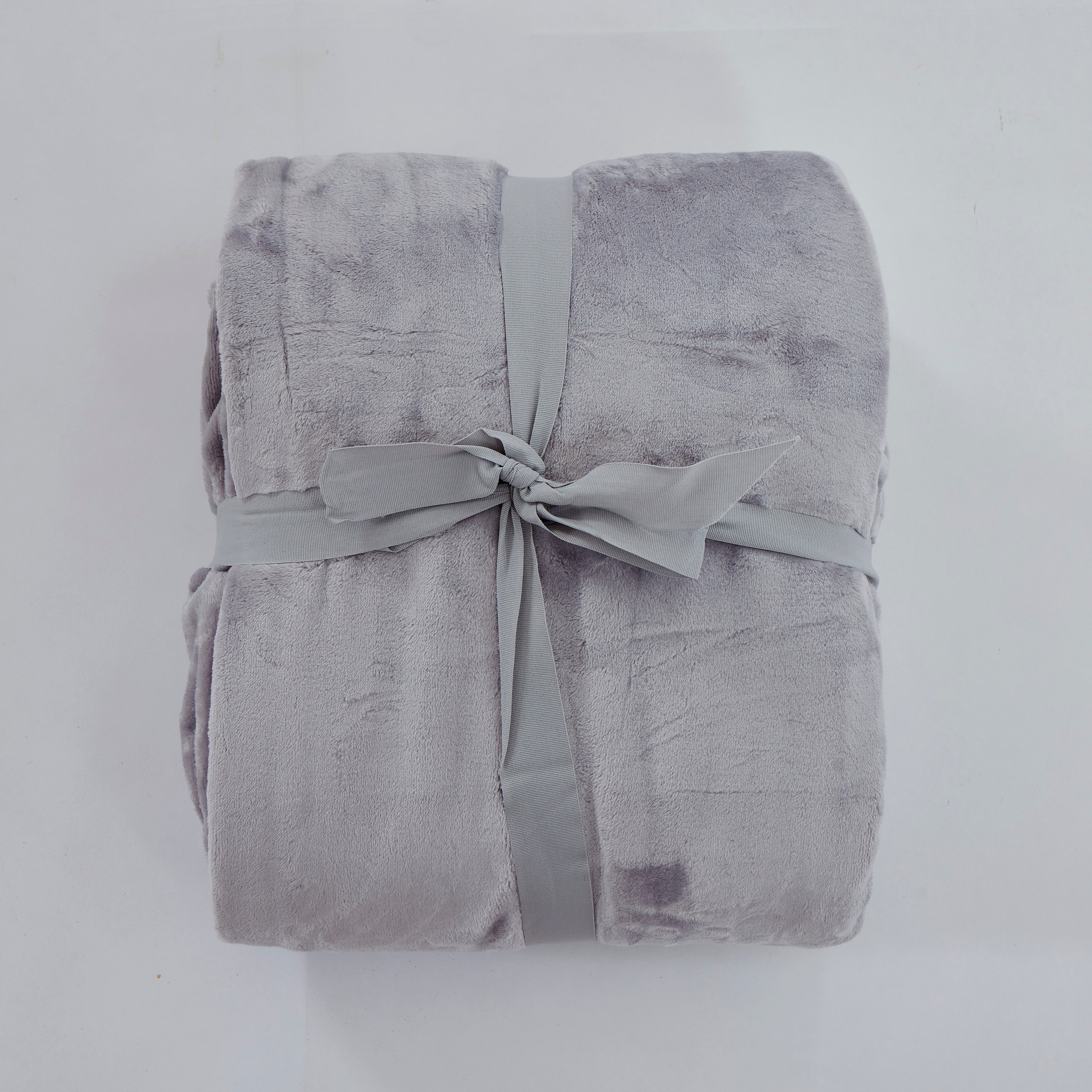 Gray alpine coral fleece blanket