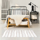 Alfombra vinílica estampada Madera Blanca