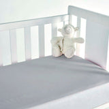 Cotton flannel crib fitted sheet white