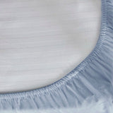 Draps housses en flanelle bleue