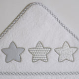 Cape de bain 476 blanc-gris