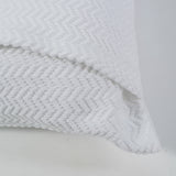 Housse de coussin Jacquard blanche 1979