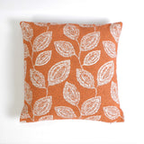 Textured cushion cover 801 orange leaf