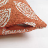 Textured cushion cover 801 orange leaf