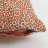 Textured cushion cover 801 taupe orange