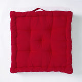 Coussin de sol en coton rouge