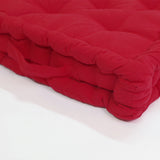 Coussin de sol en coton rouge