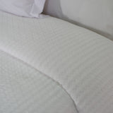 Couvre-lit blanc jacquard 360°