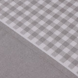 Draps en flanelle vichy gris
